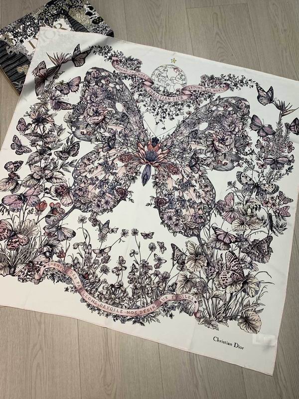 Dior silk scarf 90X90cm E02 (17)